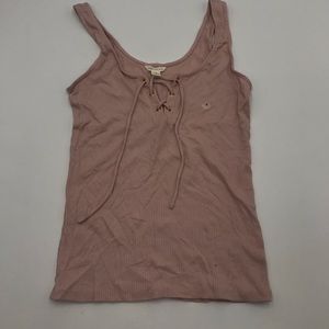 Aeropostale musty pink front tied tank